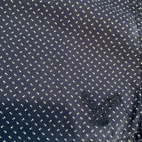 American Eagle outfitters athletic fit blue with white printed size small - Picture 3 of 6